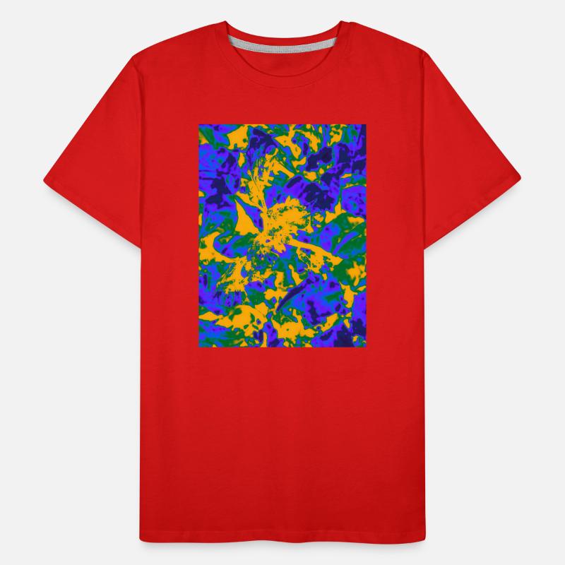 Explosion florale psychédélique néon T-shirt bio Premium Homme