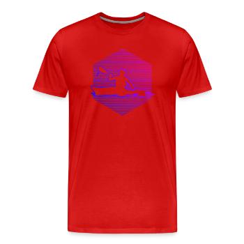 Cadeau de kayak en eaux vives pour un conducteur de rafting en eaux vives - T-shirt bio Premium Homme - rouge - Devant - Damien (186cm)