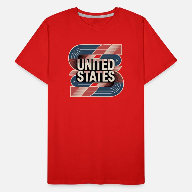 États-Unis T-shirt bio Premium Homme
