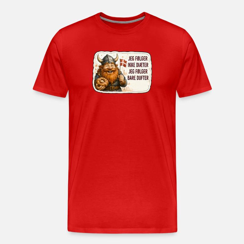 Jeg følger bare dufter - Männer Premium Bio T-Shirt - Rot