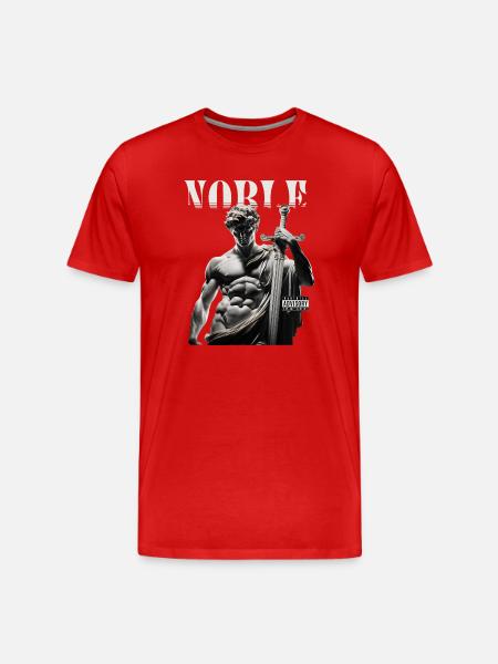 Noble David avec l’épée - T-shirt bio Premium Homme - rouge