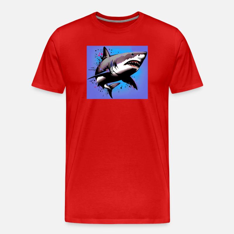 Requin - T-shirt bio Premium Homme - rouge