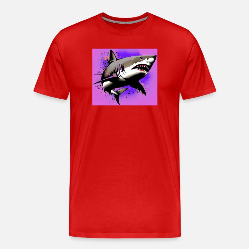 Requin - T-shirt bio Premium Homme - rouge