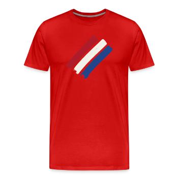Pays-Bas - T-shirt bio Premium Homme - rouge - Devant - Damien (186cm)