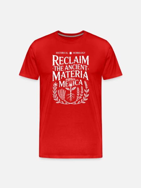 Reconquérir l’Ancienne Materia Medica - T-shirt bio Premium Homme - rouge