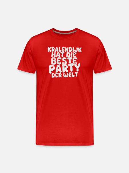 Kralendijk - Männer Premium Bio T-Shirt - Rot