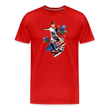 Vereinigte Staaten – USA – Flaggen - Männer Premium Bio T-Shirt - Rot - Vorne - Damien (186cm)