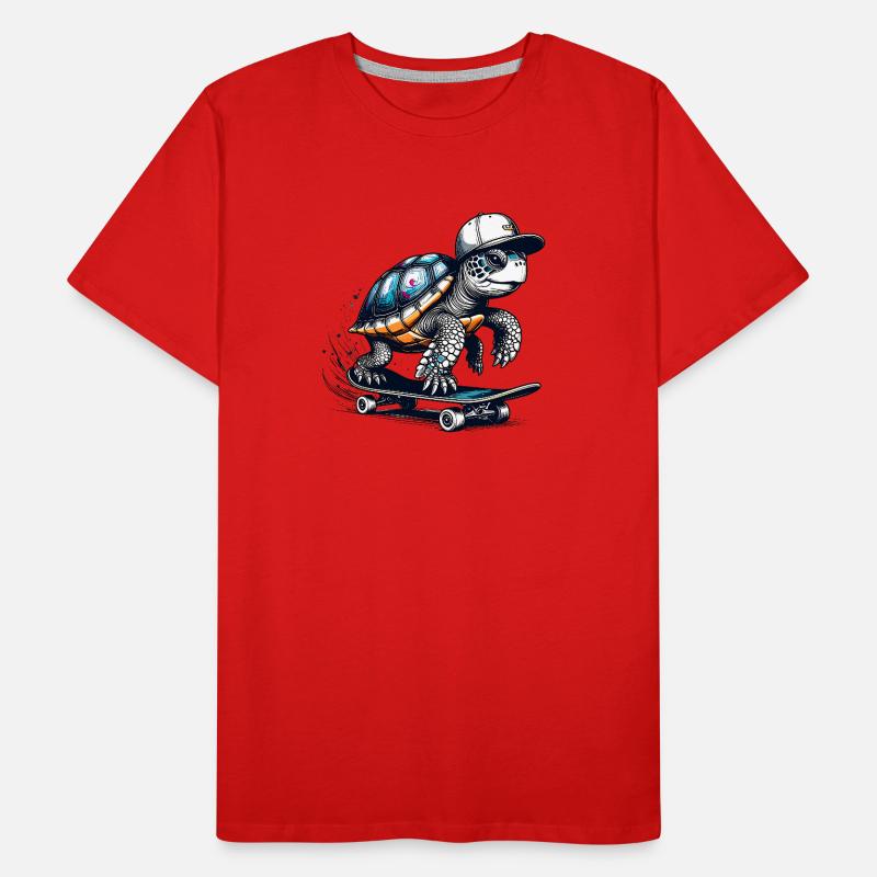 Techno Skater Schildkröte Männer Premium Bio T-Shirt