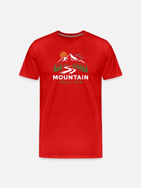 Mountain Trail Run - Men's Premium Organic T-Shirt - red