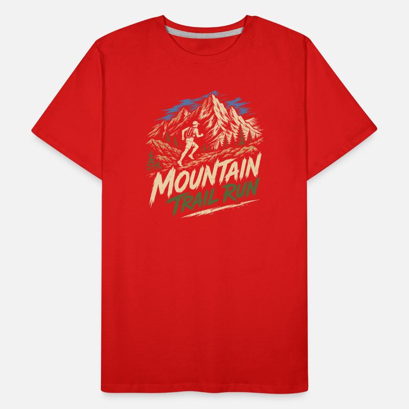 Course de montagne T-shirt bio Premium Homme
