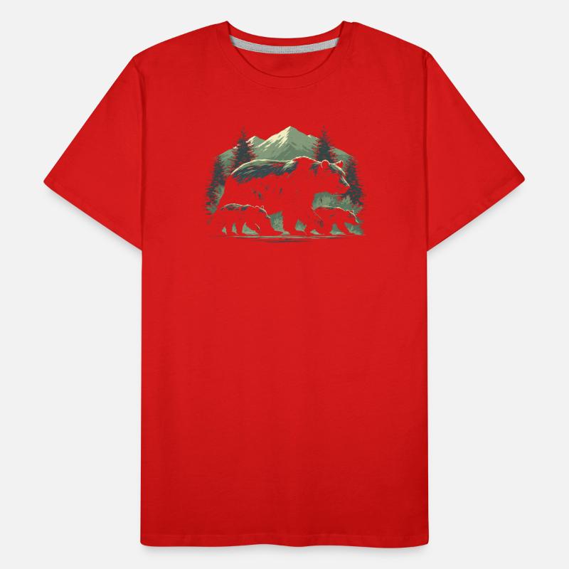 Sentier de l’Ours à Pine Dawn T-shirt bio Premium Homme