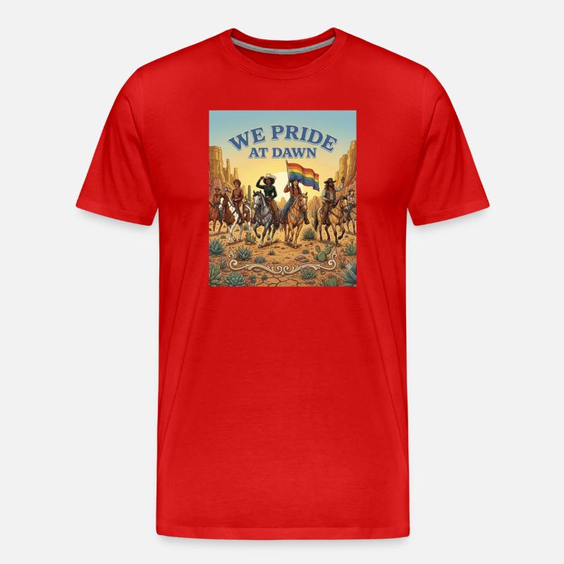 Dawn Pride Riders - Männer Premium Bio T-Shirt - Rot