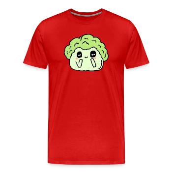 Brokkoli - Männer Premium Bio T-Shirt - Rot - Vorne - Damien (186cm)