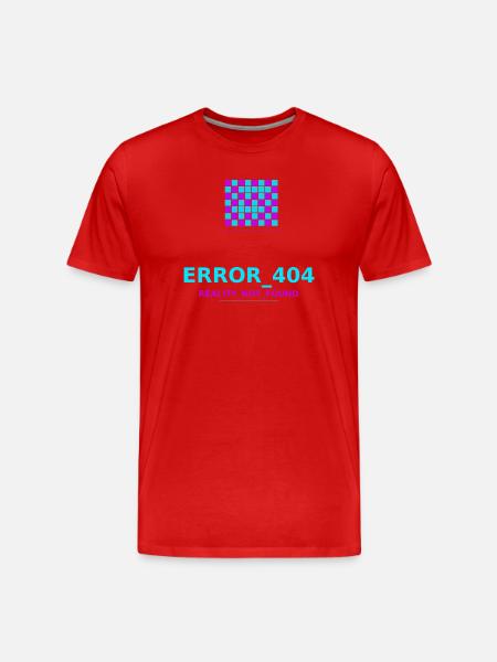Error 404 Reality Lost - Men's Premium Organic T-Shirt - red