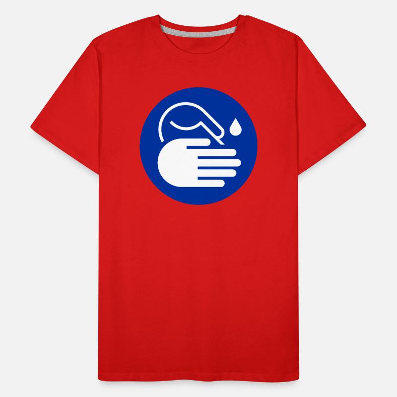 Icône Laver les Mains T-shirt bio Premium Homme