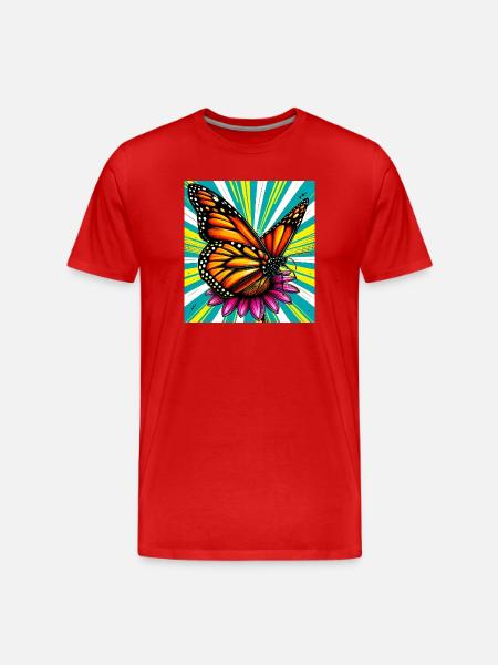 papillon - T-shirt bio Premium Homme - rouge