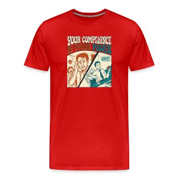 Dealing with arbitrariness by the authorities - Men's Premium Organic T-Shirt - red - Front - Damien (186cm)
