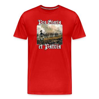 Preußische Linieninfanterie T Hohenzollern Preußen - Männer Premium Bio T-Shirt - Rot - Vorne - Damien (186cm)