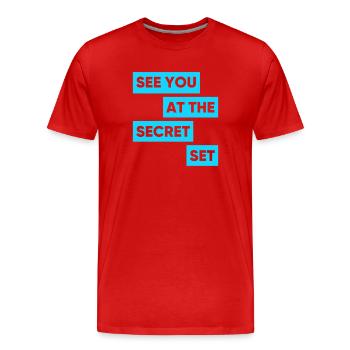 On se voit au Secret Set - T-shirt bio Premium Homme - rouge - Devant - Damien (186cm)