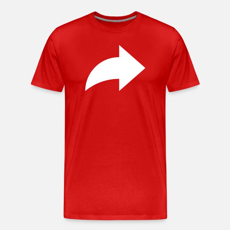 Pfeil, share - Männer Premium Bio T-Shirt - Rot
