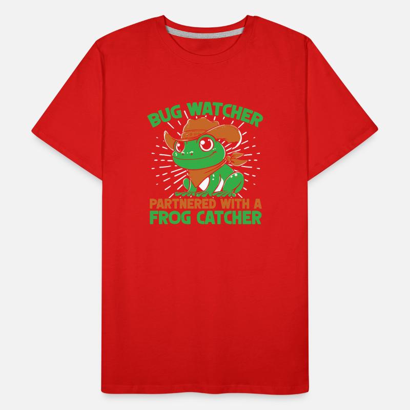 Frog Catcher Bug Watcher Partnered With Catcher Männer Premium Bio T-Shirt