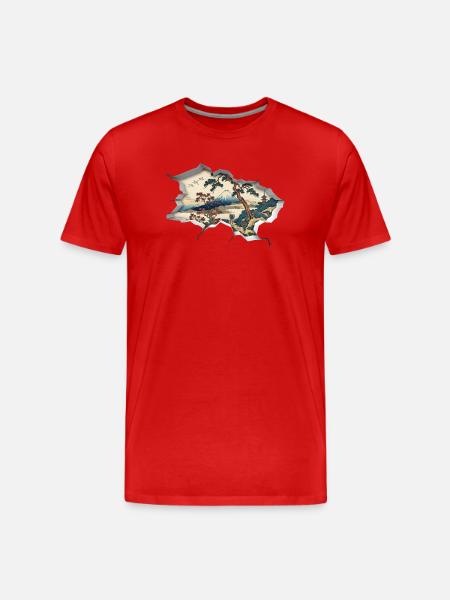 Japanese Art - Men's Premium Organic T-Shirt - red