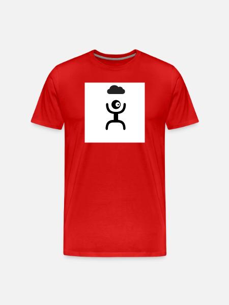 cloudy - T-shirt bio Premium Homme - rouge