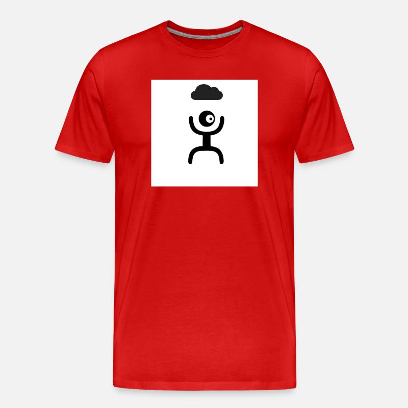cloudy - Men's Premium Organic T-Shirt - red