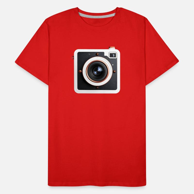 Retro Square Camera Copper Accents Men's Premium Organic T-Shirt