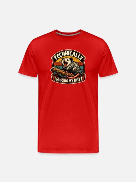 Technically do my best - Men's Premium Organic T-Shirt - red