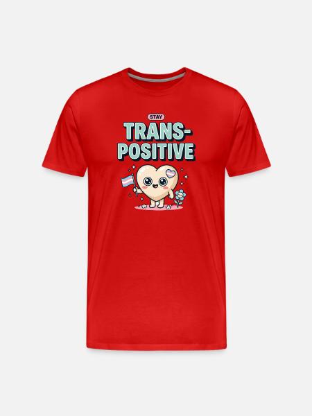 Pride Month LGBTQ - Stay TransPositive - Men's Premium Organic T-Shirt - red
