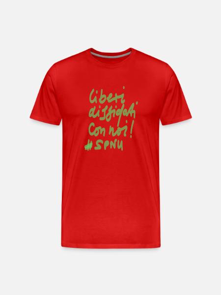 Liberi - Diffifati con Noi - Men's Premium Organic T-Shirt - red