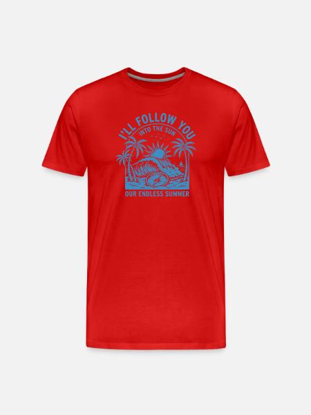 Endless Summer Sunscape - Men's Premium Organic T-Shirt - red