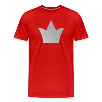 Couronne – symbole de force et de confiance en soi - T-shirt bio Premium Homme - rouge - Devant - Damien (186cm)