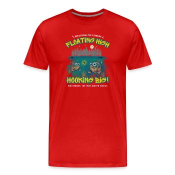 Floating High Hooking Big Carp Fishing Design - Men's Premium Organic T-Shirt - red - Front - Damien (186cm)