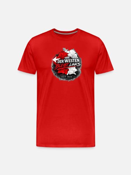 Westen bleibt Links Deutschland - Männer Premium Bio T-Shirt - Rot