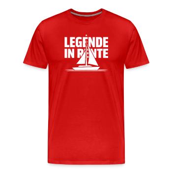 Legende in Rente - Männer Premium Bio T-Shirt - Rot - Vorne - Damien (186cm)