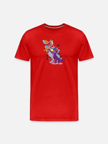 be happy - Men's Premium Organic T-Shirt - red