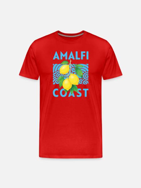 Summer Design Lemons Amalfi Coast Italy - Men's Premium Organic T-Shirt - red