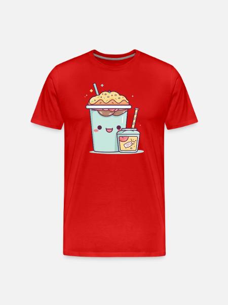 Kawaii drink with sprinkles - Men's Premium Organic T-Shirt - red