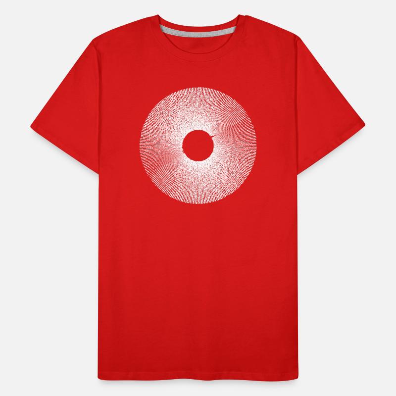 Iris-Ringburst-Radialmuster Männer Premium Bio T-Shirt