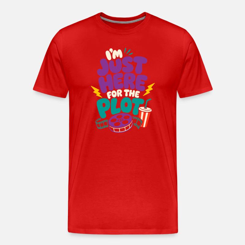 Just Here For The Plot - Men's Premium Organic T-Shirt - red