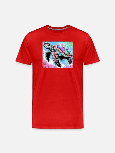 Schildkröte - Männer Premium Bio T-Shirt - Rot