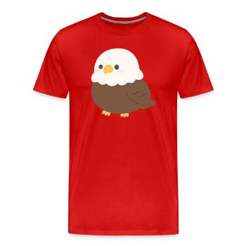 Bald Eagle - Men's Premium Organic T-Shirt - red - Front - Damien (186cm)