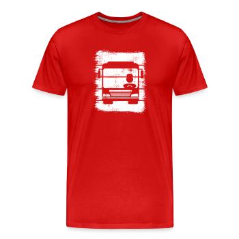 Retro Busfahrer - Männer Premium Bio T-Shirt - Rot - Vorne - Damien (186cm)