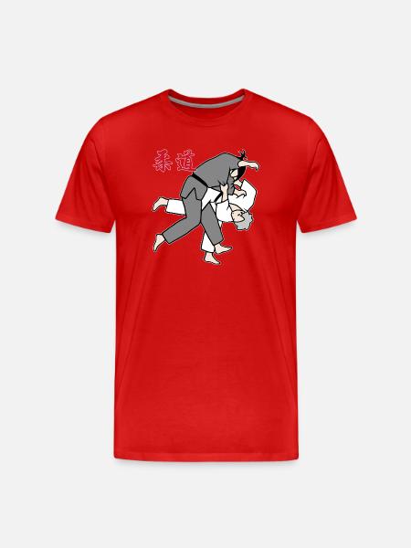 Judo - Uchi mata - Männer Premium Bio T-Shirt - Rot