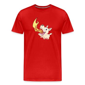 My dog had too many red peppers - Men's Premium Organic T-Shirt - red - Front - Damien (186cm)