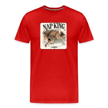 Nap King Professional Lounge Chair - Men's Premium Organic T-Shirt - red - Front - Damien (186cm)