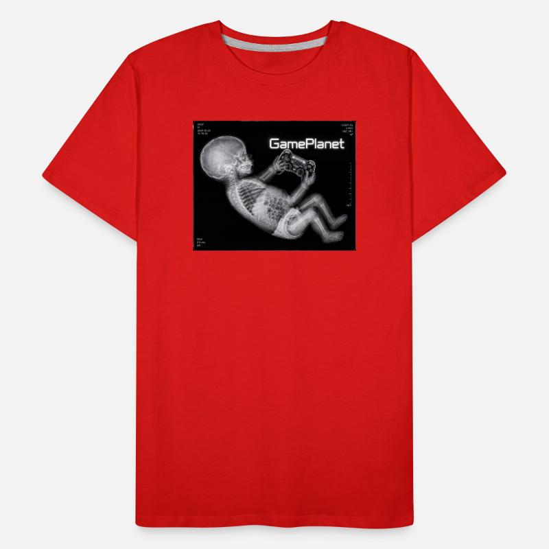 X-ray baby with game controller Men's Premium Organic T-Shirt