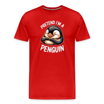 Dictons des manchots Drôle de cadeau des manchots - T-shirt bio Premium Homme - rouge - Devant - Damien (186cm)